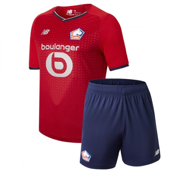 Camisola LOSC Lille Criança Equipamento Primeiro 2021-2022 Manga Curta